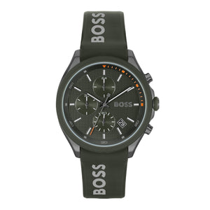  Shop Authentic Hugo Boss Velocity Chronograph Green Dial Green Rubber Strap Watch For Men - 1514060 - Luxxuri