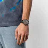  Shop Authentic Versace Hellenyium Analog Black Dial Black Steel Strap Watch For Men - VEVK00320 - Luxxuri
