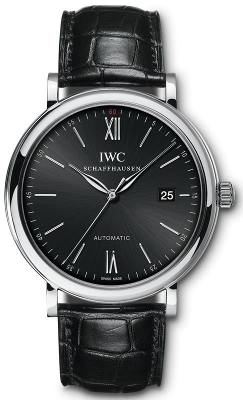  Shop Authentic IWC Portofino Automatic Black Dial Black Leather Strap Watch for Men - IW356502 - Luxxuri