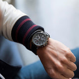  Shop Authentic Tommy Hilfiger London Chronograph Grey Dial Black Leather Strap Watch for Men - 1791533 - Luxxuri