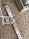  Shop Authentic Calvin Klein Accent White Dial White Leather Strap Watch for Women - K2Y2Y6KW - Luxxuri