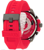  Shop Authentic Diesel Mega Chief Chronograph Black Dial Red Silicone Strap Watch For Men - DZ4427 - Luxxuri