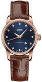  Shop Authentic Mido Baroncelli Automatic Midnight Blue Dial Brown Leather Strap Watch For Women - M7600.3.65.8 - Luxxuri