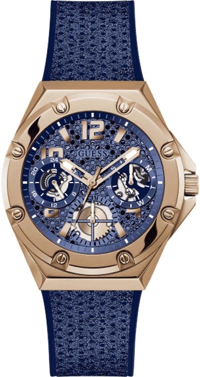  Shop Authentic Guess Asteria Multifunction Blue Dial Blue Rubber Strap Watch For Women - GW0620L3 - Luxxuri