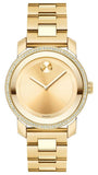 Shop Authentic Movado Bold Diamonds Gold Dial Gold Steel Strap Watch for Women - 3600150 - Luxxuri