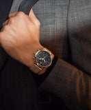 Shop Authentic Hugo Boss Companion Quartz Black Dial Rose Gold Mesh Bracelet Watch For Men - HB1513548 - Luxxuri