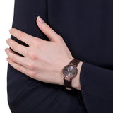 Shop Authentic Gucci G Interlocking Brown Dial Brown Leather Strap Watch For Women - YA133504 - Luxxuri