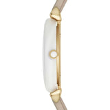  Shop Authentic Emporio Armani Gianni T Bar Quartz Mother of Pearl Dial White Leather Strap Watch For Women - AR1965 - Luxxuri