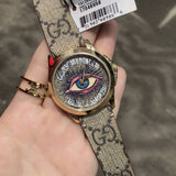  Shop Authentic Gucci G Timeless Eye Beige Dial Beige Leather Strap Watch For Men - YA1264022 - Luxxuri