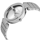  Shop Authentic Gucci G Interlocking Silver Dial Silver Steel Strap Watch For Women - YA133503 - Luxxuri