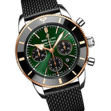  Shop Authentic Breitling Superocean Heritage B01 Chronograph 44 Limited Edition Green Dial Black Mesh Bracelet Watch for Women - UB01622A1L1S1 - Luxxuri