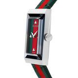  Shop Authentic Gucci G-Frame Mother of Pearl Dial Two Tone Nylon Strap Watch For Women - YA147404 - Luxxuri