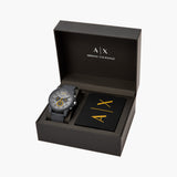  Shop Authentic Armani Exchange Outerbanks Chronograph Grey Dial Grey Silicone Strap Watch For Men - AX7123 - Luxxuri