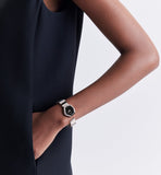  Shop Authentic Dior Gem Dior Black Mother of Pearl Dial Silver Steel Strap Watch for Women - CD18111X1005 - Luxxuri