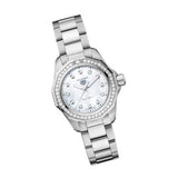  Shop Authentic Tag Heuer Aquaracer Professional 200 Quartz Diamond Mother of Pearl Dial Silver Steel Strap Watch for Women - WBP1417.BA0622 - Luxxuri