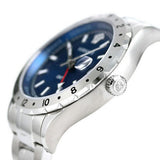  Shop Authentic Versace Hellenyium GMT Blue Dial Silver Steel Strap Watch for Men - V11010015 - Luxxuri