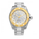  Shop Authentic Gucci Dive Automatic 18K Gold Silver Dial Silver Steel Strap Watch for Men - YA136357 - Luxxuri