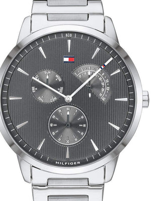  Shop Authentic Tommy Hilfiger Brad Chronograph Quartz Grey Dial Silver Steel Strap Watch For Men - 1710385 - Luxxuri