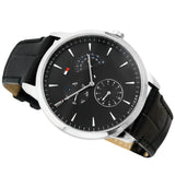 Shop Authentic Tommy Hilfiger Brad Chronograph Black Dial Black Leather Strap Watch For Men - 1710391 - Luxxuri