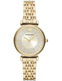  Shop Authentic Emporio Armani Gianni T Bar Analog Crystals Gold Dial Gold Steel Strap Watch For Women - AR11608 - Luxxuri