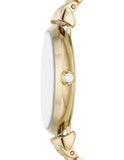  Shop Authentic Emporio Armani Gianni T Bar Analog Crystals Gold Dial Gold Steel Strap Watch For Women - AR11608 - Luxxuri