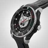  Shop Authentic Gucci Dive Feline Black Dial Black Rubber Strap Watch For Men - YA136323 - Luxxuri