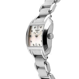  Shop Authentic Tissot T Wave Diamonds Mother of Pearl Dial Silver Steel Strap Watch for Women - T02.1.285.74 - Luxxuri