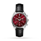  Shop Authentic Tag Heuer Carrera Automatic Chronograph Red Dial Black Leather Strap Watch for Men - CBK221G.FC6479 - Luxxuri