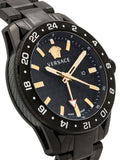  Shop Authentic Versace Univers Quartz Black Dial Black Steel Strap Watch for Men - VEBK00618 - Luxxuri