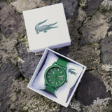 Lacoste 12.12 Green Dial Green Silicone Strap Watch for Men - 2010985