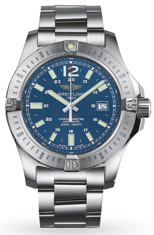  Shop Authentic Breitling Colt Automatic 44mm Blue Dial Silver Steel Strap Mens Watch - A1738811/C906/173A - Luxxuri