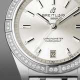 Shop Authentic Breitling Chronomat 32 Diamonds White Dial Silver Steel Strap Watch for Women - A77310591A1A1 - Luxxuri