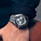  Shop Authentic Breitling Chronomat B01 42 Six Nations France Blue Dial Silver Steel Strap Watch for Men - AB0134A81C1A1 - Luxxuri