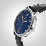  Shop Authentic IWC Portofino Automatic Blue Dial Black Leather Strap Watch for Men - IW356523 - Luxxuri