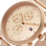  Shop Authentic Tommy Hilfiger Blake Chronograph Rose Gold Dial Rose Gold Mesh Bracelet Watch For Women - 1781907 - Luxxuri
