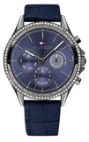  Shop Authentic Tommy Hilfiger Ari Quartz Diamonds Blue Dial Blue Leather Strap Watch for Women - 1781979 - Luxxuri
