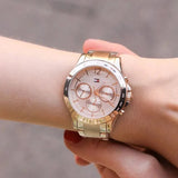  Shop Authentic Tommy Hilfiger Haven Chronograph Rose Gold Dial Rose Gold Steel Strap Watch For Women - 1782197 - Luxxuri