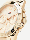  Shop Authentic Tommy Hilfiger Haven Chronograph Rose Gold Dial Rose Gold Steel Strap Watch For Women - 1782197 - Luxxuri