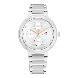  Shop Authentic Tommy Hilfiger Joy Chronograph Silver Dial Silver Steel Strap Watch For Women - 1782532 - Luxxuri