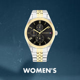  Shop Authentic Tommy Hilfiger Monica Chronograph Black Dial Two Tone Steel Strap Watch For Women - 1782591 - Luxxuri