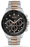  Shop Authentic Hugo Boss Here Chronograph Black Dial Two Tone Steel Strap Watch for Men - 1513757 - Luxxuri