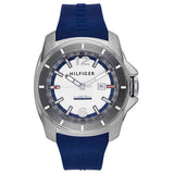  Shop Authentic Tommy Hilfiger Windsurf White Dial Blue Rubber Strap Watch for Men - 1791113 - Luxxuri