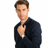  Shop Authentic Tommy Hilfiger Luke Quartz White Dial Brown Leather Strap Watch for Men - 1791118 - Luxxuri