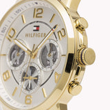  Shop Authentic Tommy Hilfiger Keagan Quartz Silver Dial Brown Leather Strap Watch for Men - 1791291 - Luxxuri