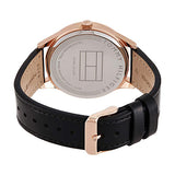 Shop Authentic Tommy Hilfiger Damon Quartz Black Dial Black Leather Strap Watch for Men - 1791419 - Luxxuri