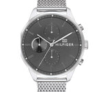  Shop Authentic Tommy Hilfiger Chase Quartz Grey Dial Silver Mesh Bracelet Watch For Men - 1791484 - Luxxuri