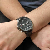  Shop Authentic Tommy Hilfiger London Chronograph Grey Dial Black Leather Strap Watch for Men - 1791533 - Luxxuri