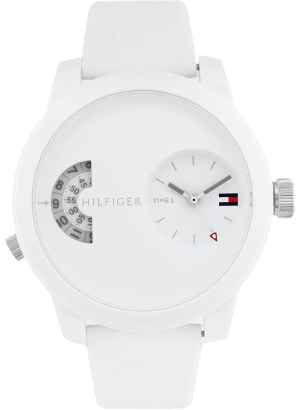  Shop Authentic Tommy Hilfiger Denim White Dial White Rubber Strap Watch for Men - 1791558 - Luxxuri