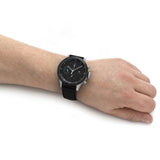  Shop Authentic Tommy Hilfiger Trent Chronograph Quartz Black Dial Black Leather Strap Watch For Men - 1791810 - Luxxuri