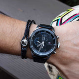  Shop Authentic Tommy Hilfiger Trent Chronograph Quartz Black Dial Black Leather Strap Watch For Men - 1791810 - Luxxuri